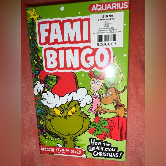 How the Grinch Stole Christmas Family Bingo NEW Game DR SEUSS Holiday - Picture 4 of 5